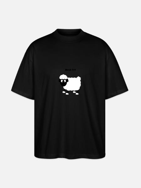 sheep - Stanley/Stella Oversized Unisex Organic T-shirt Blaster 2.0 - black
