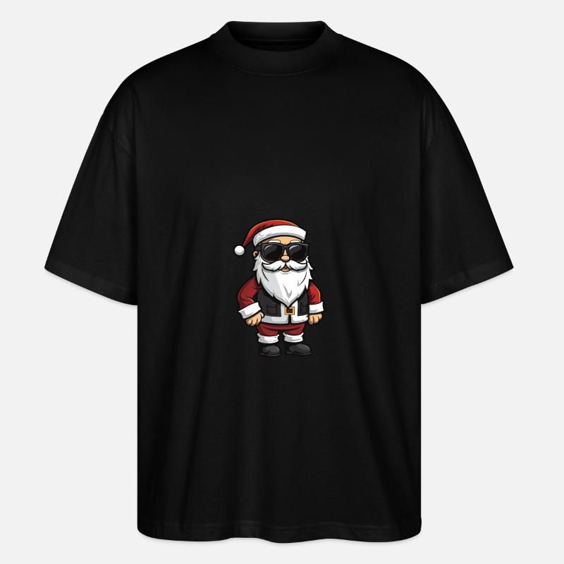 Weihnachtsmann Cool Santa Rocker - Stanley/Stella Oversized Unisex Bio T-Shirt Blaster 2.0 - Schwarz