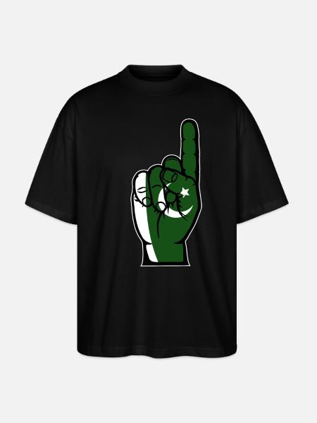 Pakistan flag number 1 - Stanley/Stella Oversized Unisex Organic T-shirt Blaster 2.0 - black