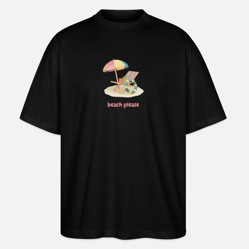 Plage s’il vous plaît - T-shirt bio Blaster 2.0 coupe oversize Stanley/Stella Unisexe - noir