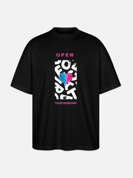 Ouvrez vos horizons - T-shirt bio Blaster 2.0 coupe oversize Stanley/Stella Unisexe - noir