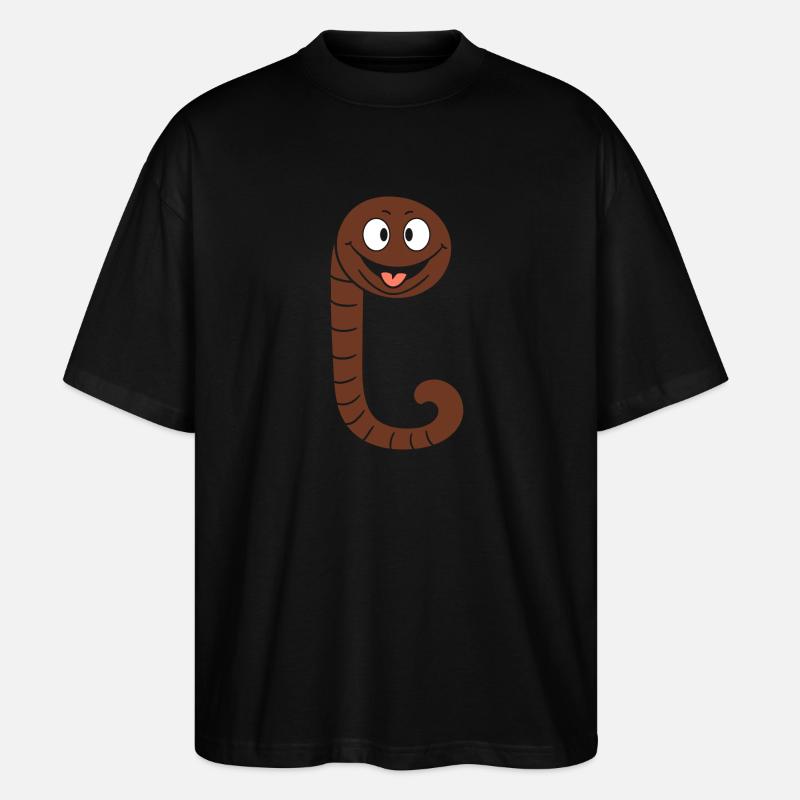 Regenwurm - Stanley/Stella Oversized Unisex Bio T-Shirt Blaster 2.0 - Schwarz