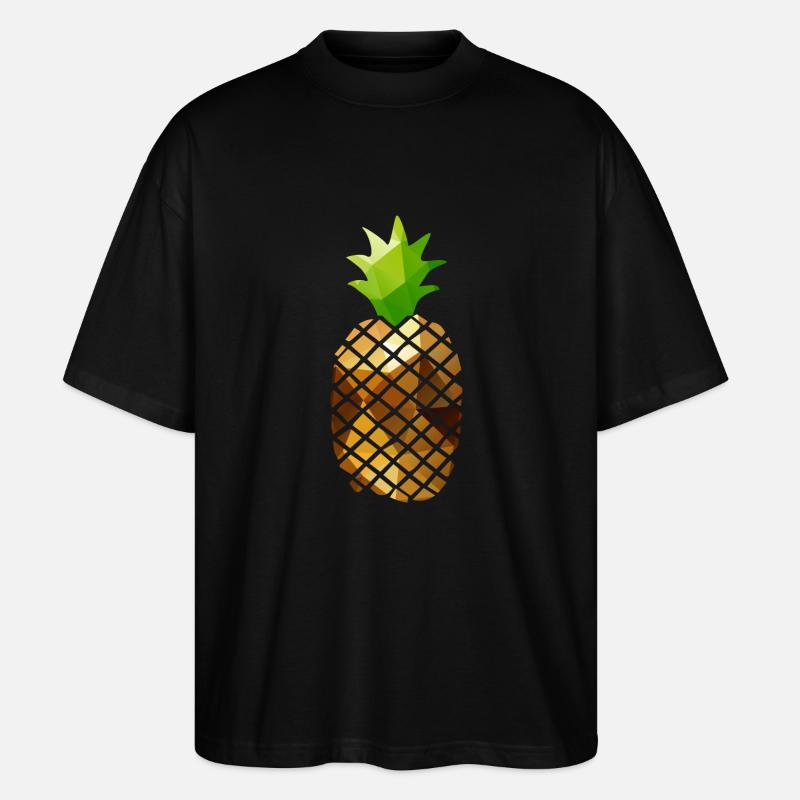 Pineapple (Low Poly) - Stanley/Stella Oversized Unisex Bio T-Shirt Blaster 2.0 - Schwarz