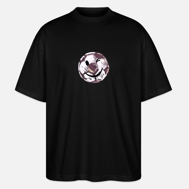 Fußballlächeln - Stanley/Stella Oversized Unisex Bio T-Shirt Blaster 2.0 - Schwarz