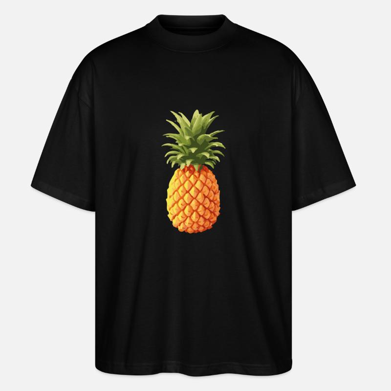 Ananas bunt - Stanley/Stella Oversized Unisex Bio T-Shirt Blaster 2.0 - Schwarz