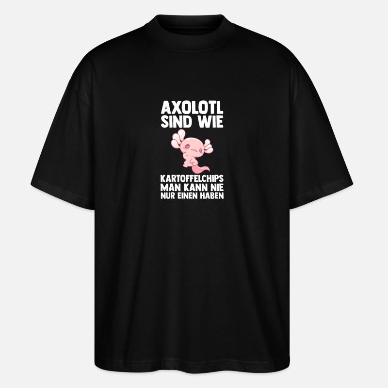 Axolotl - T-shirt bio Blaster 2.0 coupe oversize Stanley/Stella Unisexe - noir