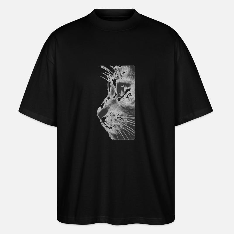 Katzengesicht - Stanley/Stella Oversized Unisex Bio T-Shirt Blaster 2.0 - Schwarz