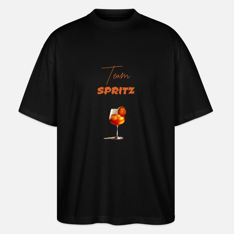 Team Spritz Aperoli Geschenk - Stanley/Stella Oversized Unisex Bio T-Shirt Blaster 2.0 - Schwarz