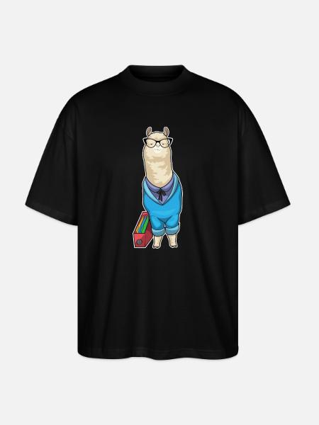 Alpaca Secretary Folder Office - Stanley/Stella Oversized Unisex Organic T-shirt Blaster 2.0 - black