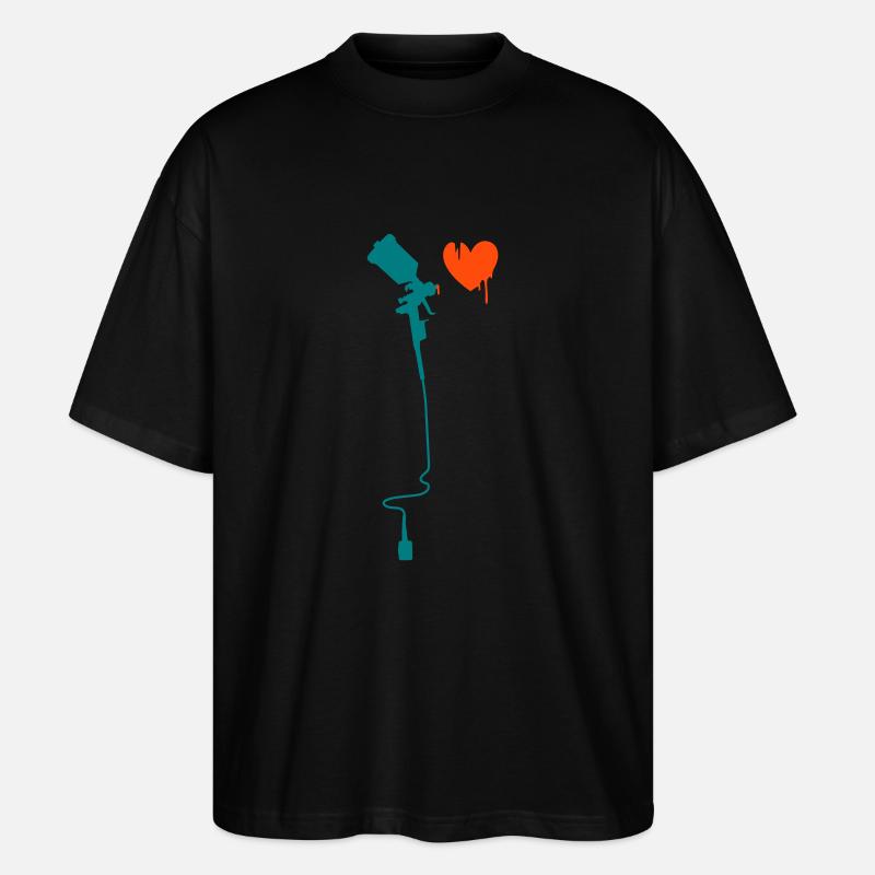 airbrushherz_2f - Stanley/Stella Oversized Unisex Bio T-Shirt Blaster 2.0 - Schwarz