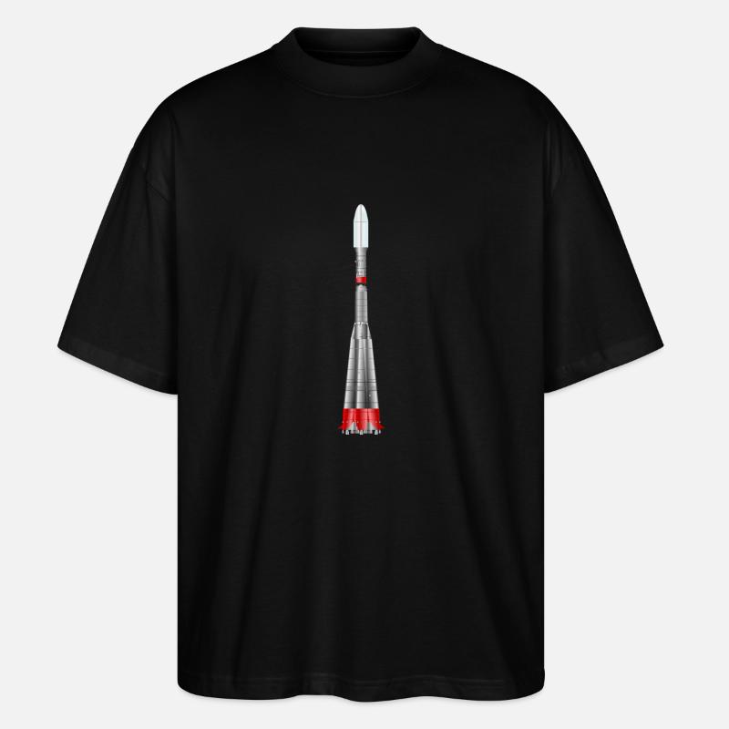 Sojus Rakete - Stanley/Stella Oversized Unisex Bio T-Shirt Blaster 2.0 - Schwarz
