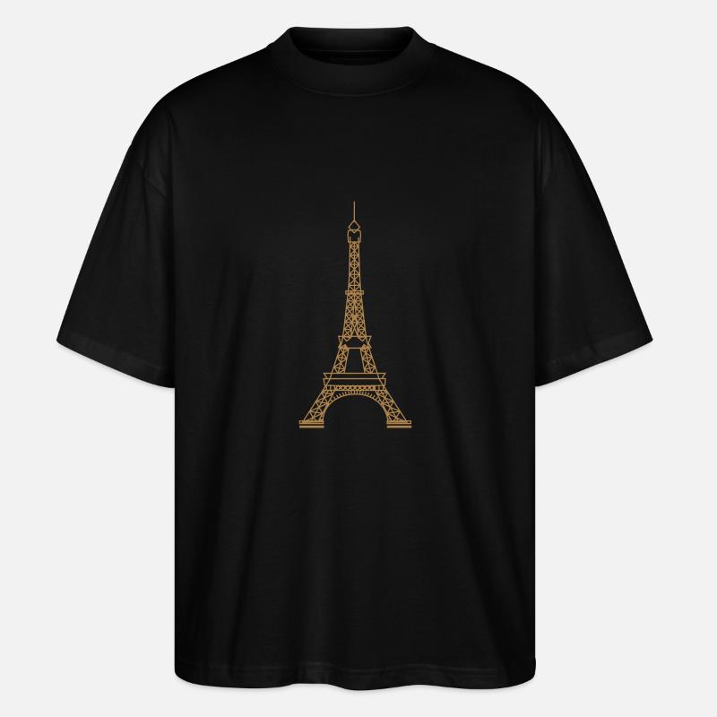Eiffelturm - Stanley/Stella Oversized Unisex Bio T-Shirt Blaster 2.0 - Schwarz