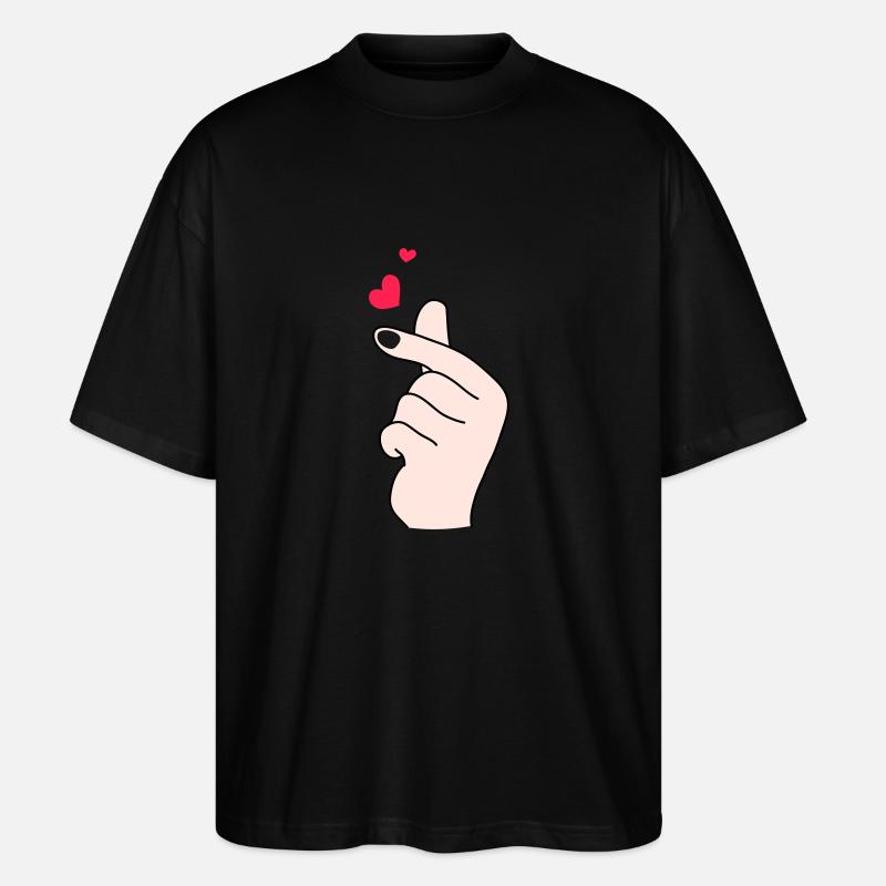 Fingerherzen 2 - Stanley/Stella Oversized Unisex Bio T-Shirt Blaster 2.0 - Schwarz