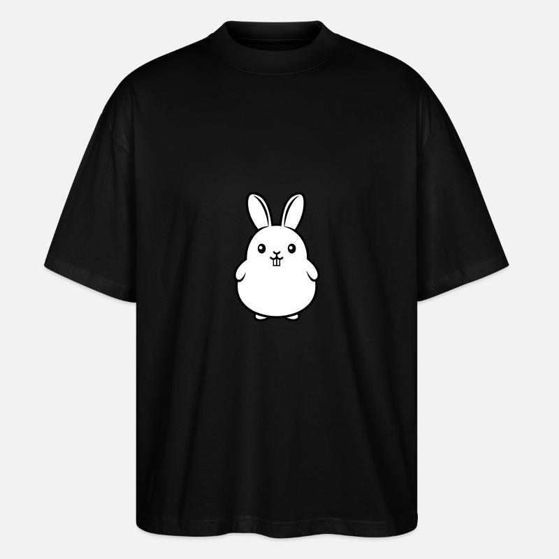 Funny bunny Easter - Stanley/Stella Oversized Unisex Organic T-shirt Blaster 2.0 - black