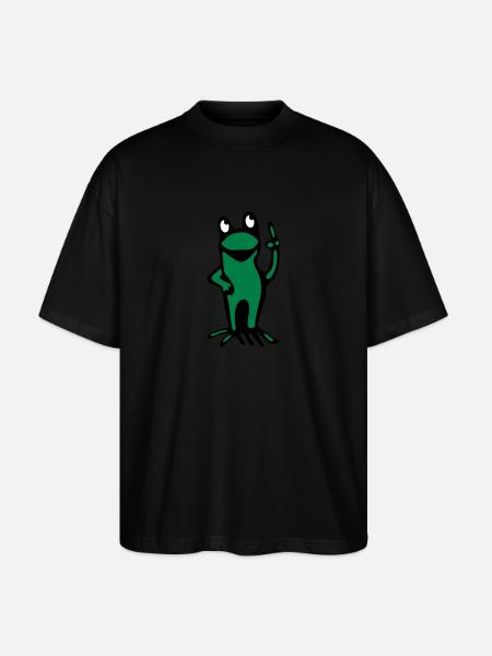 Frosch - Stanley/Stella Oversized Unisex Bio T-Shirt Blaster 2.0 - Schwarz
