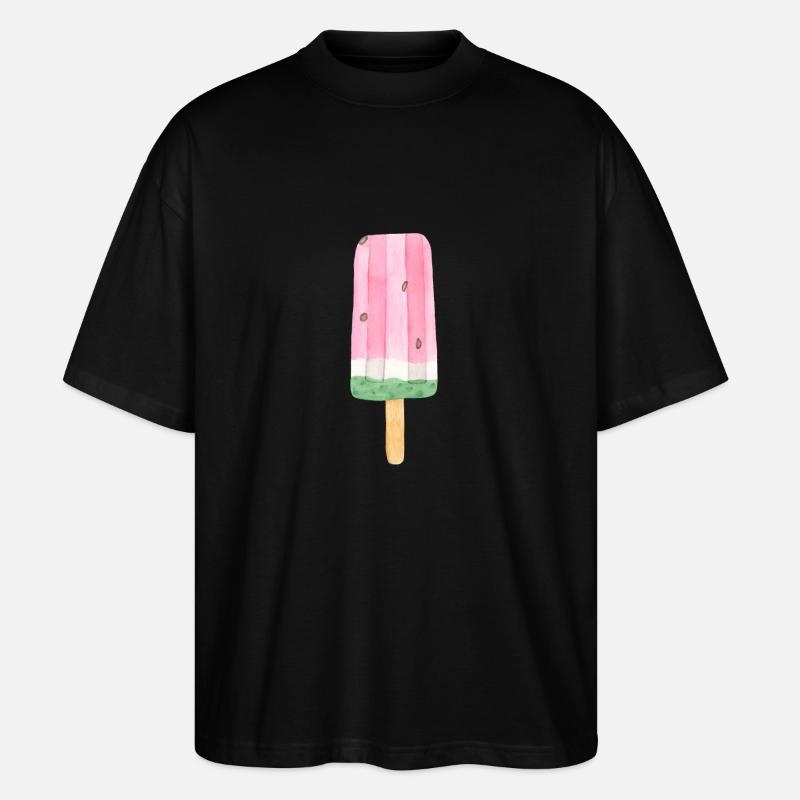 Glace pastèque - T-shirt bio Blaster 2.0 coupe oversize Stanley/Stella Unisexe - noir
