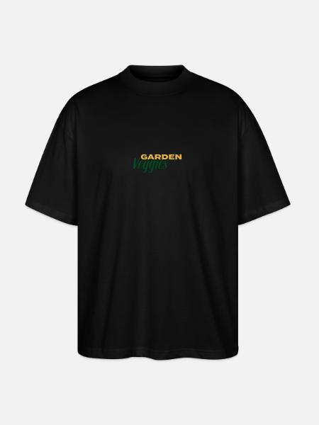 Garden Veggies Font - Stanley/Stella Oversized Unisex Organic T-shirt Blaster 2.0 - black