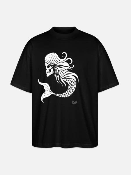 Crâne Sirène - T-shirt bio Blaster 2.0 coupe oversize Stanley/Stella Unisexe - noir