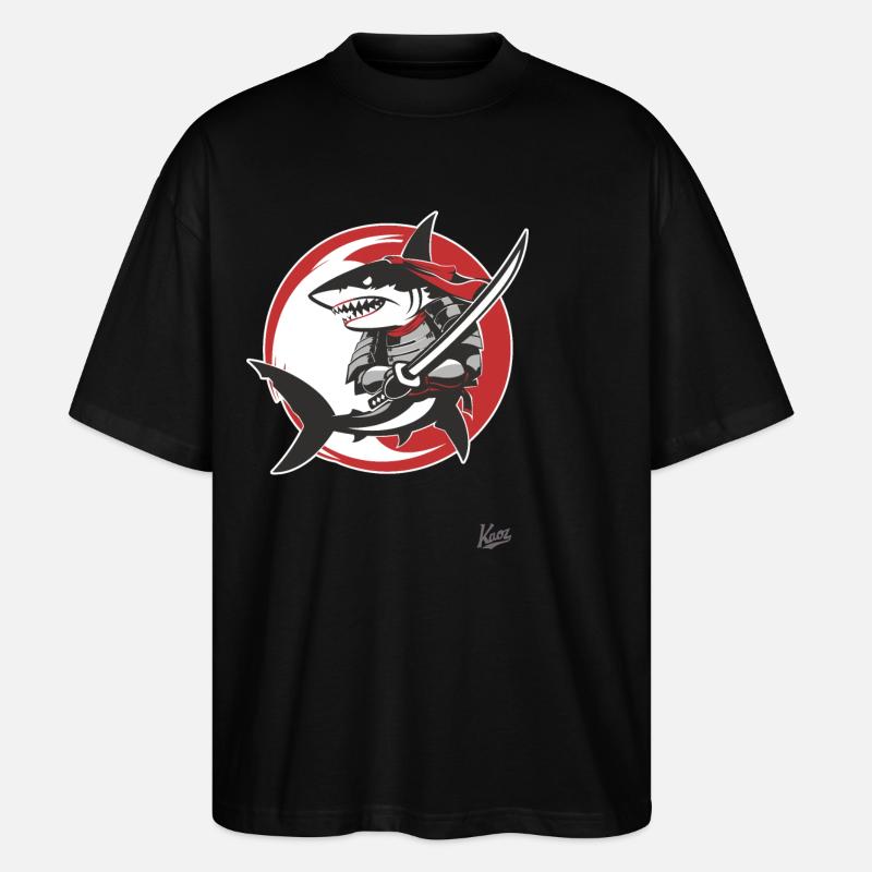 Samurai-Katana-Hai - Stanley/Stella Oversized Unisex Bio T-Shirt Blaster 2.0 - Schwarz