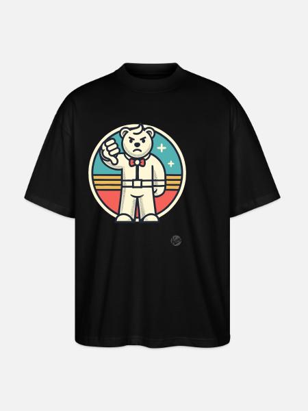 Zła ocena, kciuk w dół Reject Bear - Ekologiczne Koszulka Oversize Unisex Stanley/Stella Blaster 2.0 - czarny