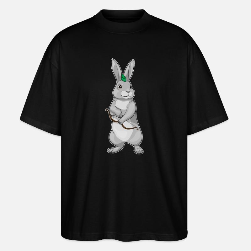 Bunny Archer Bow - Stanley/Stella Oversized Unisex Organic T-shirt Blaster 2.0 - black