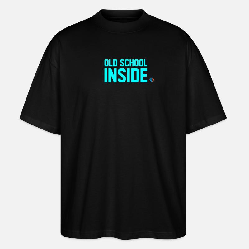 Old School Inside Blue - Stanley/Stella Oversized Unisex Organic T-shirt Blaster 2.0 - black