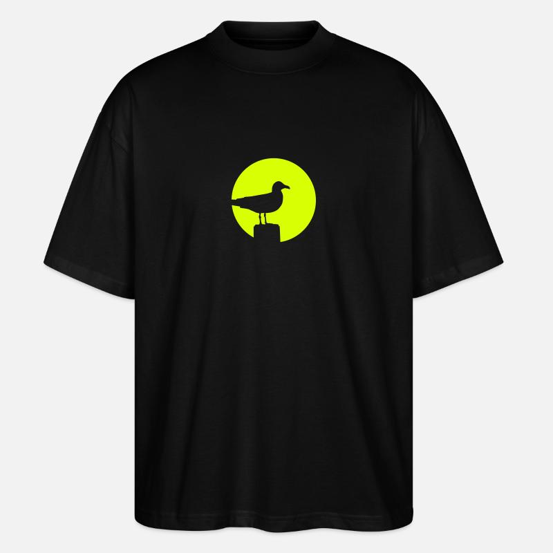 Möwe - Stanley/Stella Oversized Unisex Bio T-Shirt Blaster 2.0 - Schwarz