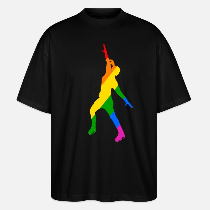 Farbenspiel im Eislauf - Stanley/Stella Oversized Unisex Bio T-Shirt Blaster 2.0 - Schwarz