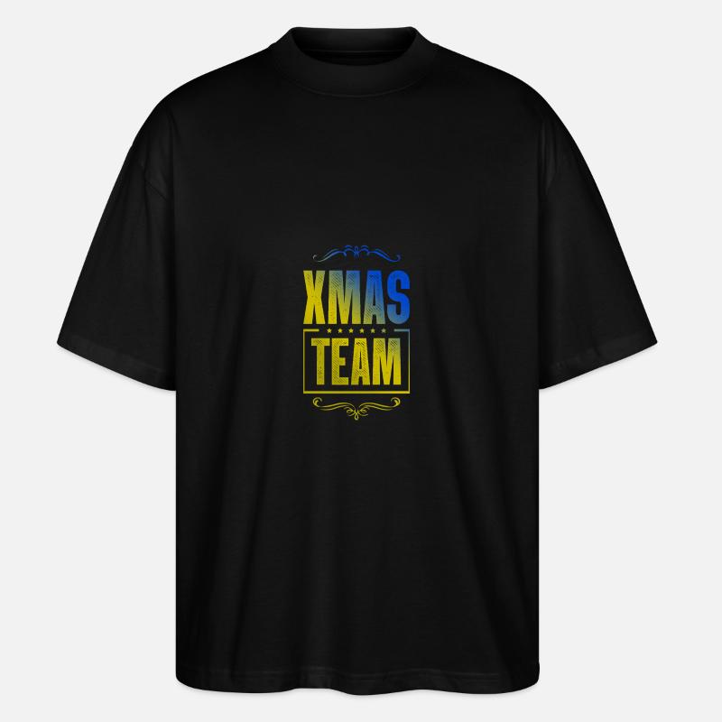 Xmas Crew - Stanley/Stella Oversized Unisex Bio T-Shirt Blaster 2.0 - Schwarz