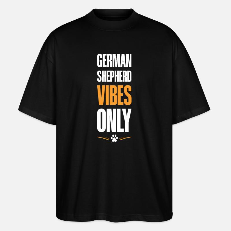 Deutscher Schäferhund Vibes - Stanley/Stella Oversized Unisex Bio T-Shirt Blaster 2.0 - Schwarz