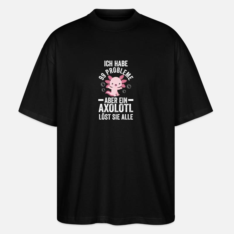 Axolotl - T-shirt bio Blaster 2.0 coupe oversize Stanley/Stella Unisexe - noir