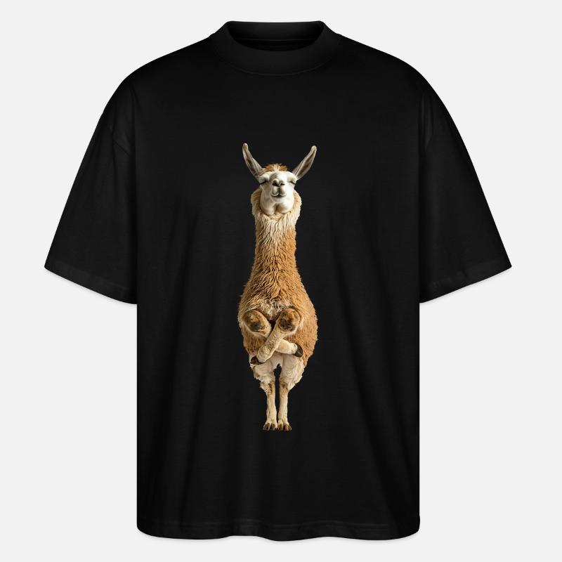 Lama - Stanley/Stella Oversized Unisex Bio T-Shirt Blaster 2.0 - Schwarz