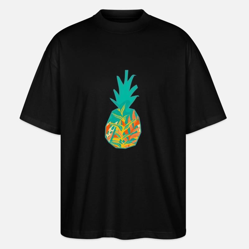 Modern Pineapple Design - Stanley/Stella Oversized Unisex Organic T-shirt Blaster 2.0 - black