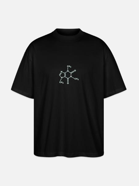 Coffein Molekül - Stanley/Stella Oversized Unisex Bio T-Shirt Blaster 2.0 - Schwarz