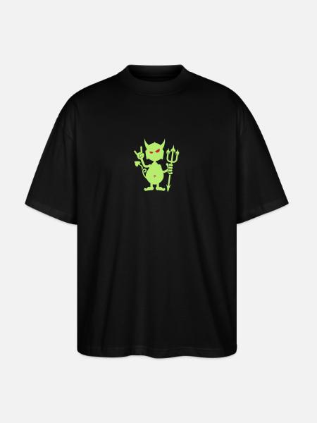 Teufel rocks / devil rocks (2c) - Stanley/Stella Oversized Unisex Organic T-shirt Blaster 2.0 - black