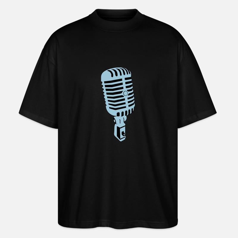 Mikrofon - Stanley/Stella Oversized Unisex Bio T-Shirt Blaster 2.0 - Schwarz