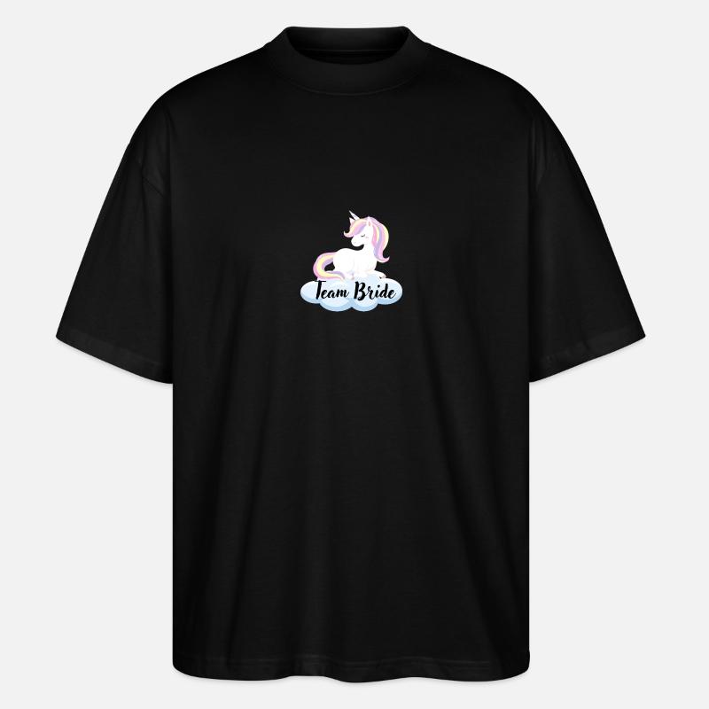 Team Bride - Stanley/Stella Oversized Unisex Bio T-Shirt Blaster 2.0 - Schwarz