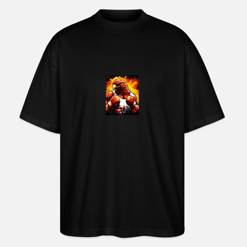 Boxe Eagle Animal Boxer - T-shirt bio Blaster 2.0 coupe oversize Stanley/Stella Unisexe - noir