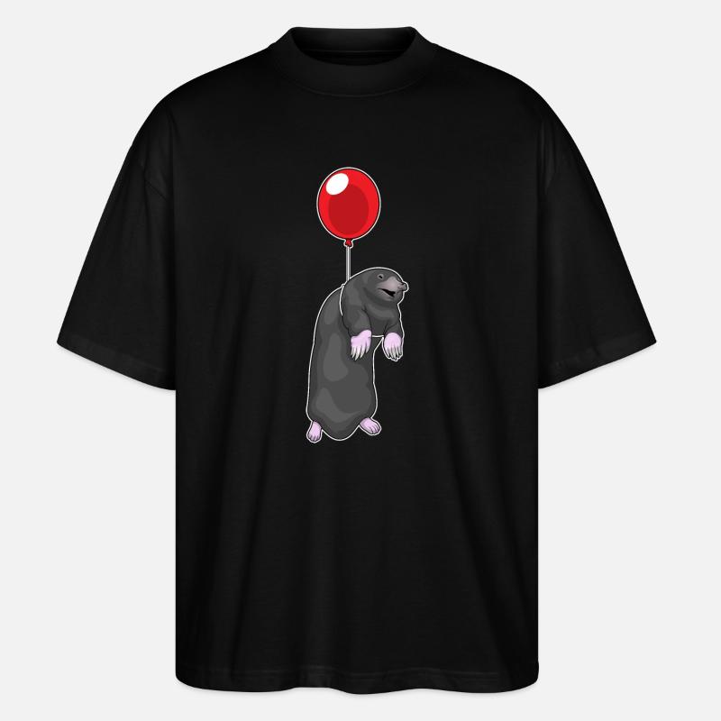 Ballon taupe - T-shirt bio Blaster 2.0 coupe oversize Stanley/Stella Unisexe - noir