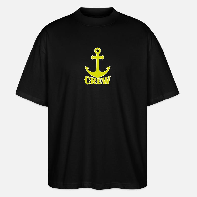 Logo de l’équipe d’ancre - T-shirt bio Blaster 2.0 coupe oversize Stanley/Stella Unisexe - noir