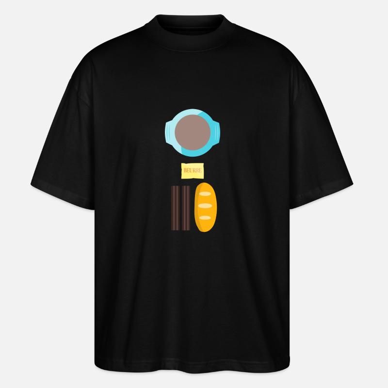 Breakfast in Taizé - Stanley/Stella Oversized Unisex Bio T-Shirt Blaster 2.0 - Schwarz
