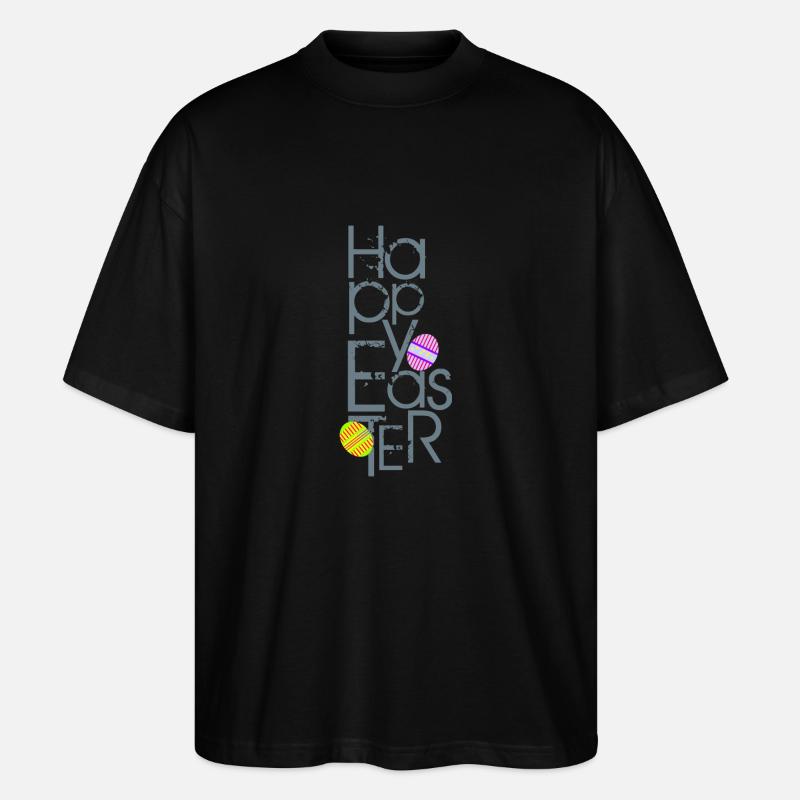 Joyeuses Pâques - T-shirt bio Blaster 2.0 coupe oversize Stanley/Stella Unisexe - noir