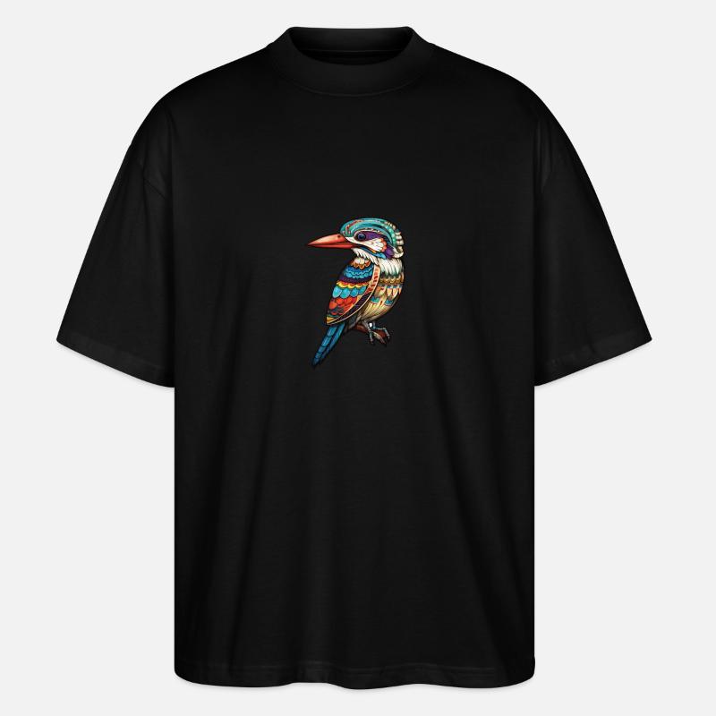 Australien - Kookaburra - Stanley/Stella Oversized Unisex Bio T-Shirt Blaster 2.0 - Schwarz