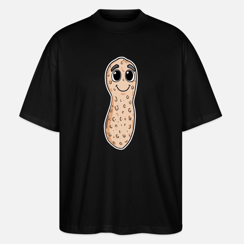 Erdnuss - Stanley/Stella Oversized Unisex Bio T-Shirt Blaster 2.0 - Schwarz