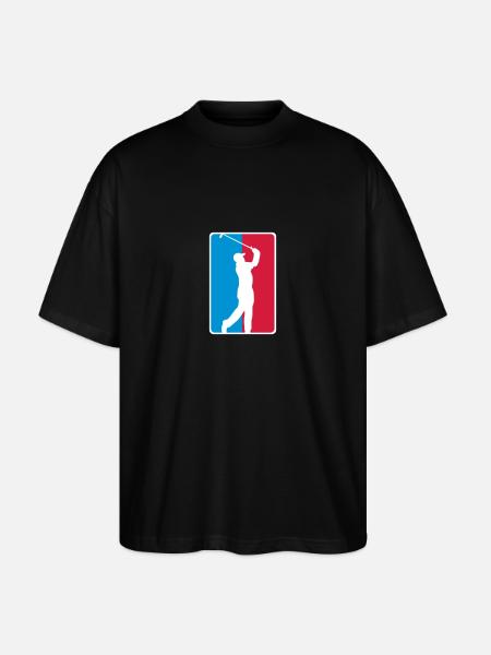 Golf Silhouette Logo - Stanley/Stella Oversized Unisex Bio T-Shirt Blaster 2.0 - Schwarz