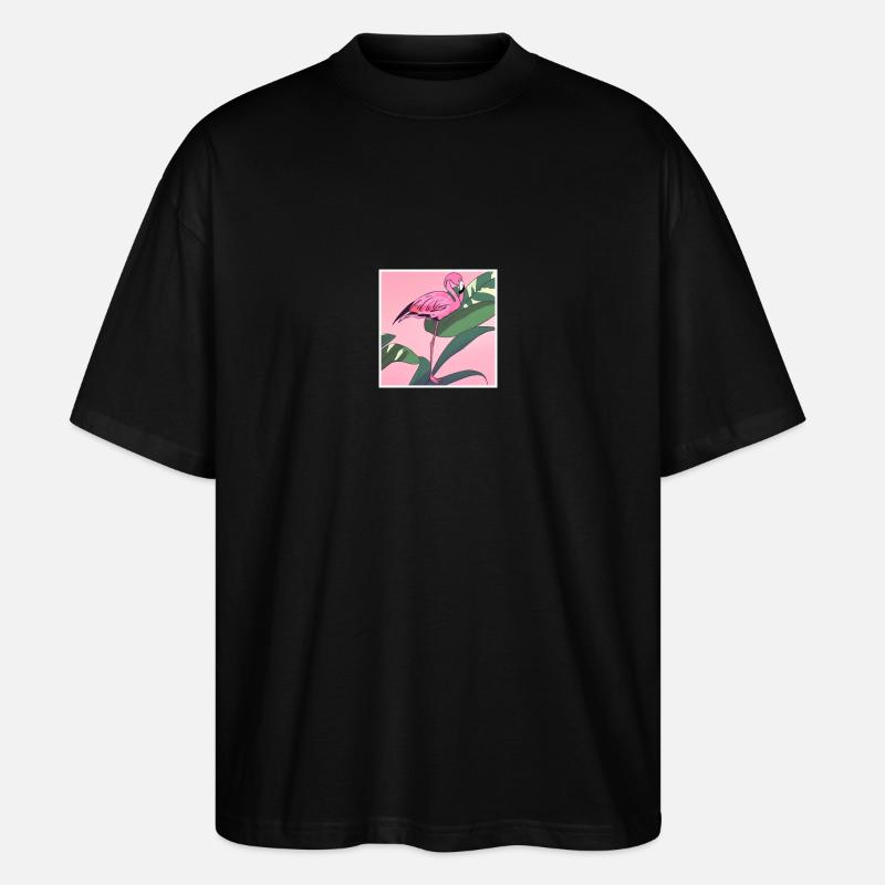 Flamingo#2 - Stanley/Stella Oversized Unisex Bio T-Shirt Blaster 2.0 - Schwarz