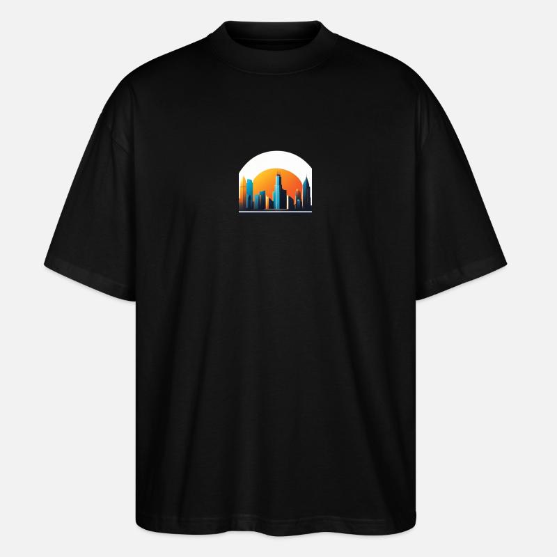 Logo Skyline - Stanley/Stella Oversized Unisex Bio T-Shirt Blaster 2.0 - Schwarz
