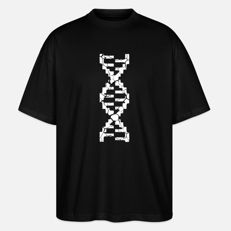 DNA Strang Gebrochen Risse - Stanley/Stella Oversized Unisex Bio T-Shirt Blaster 2.0 - Schwarz
