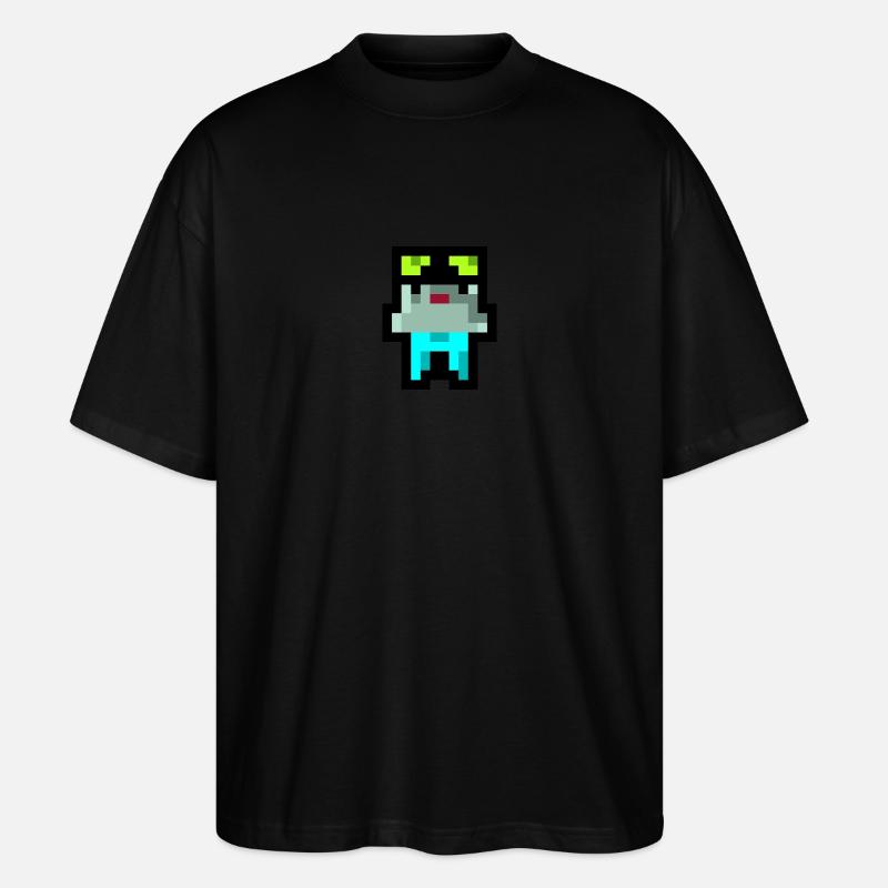 Pixel Küken - Stanley/Stella Oversized Unisex Bio T-Shirt Blaster 2.0 - Schwarz