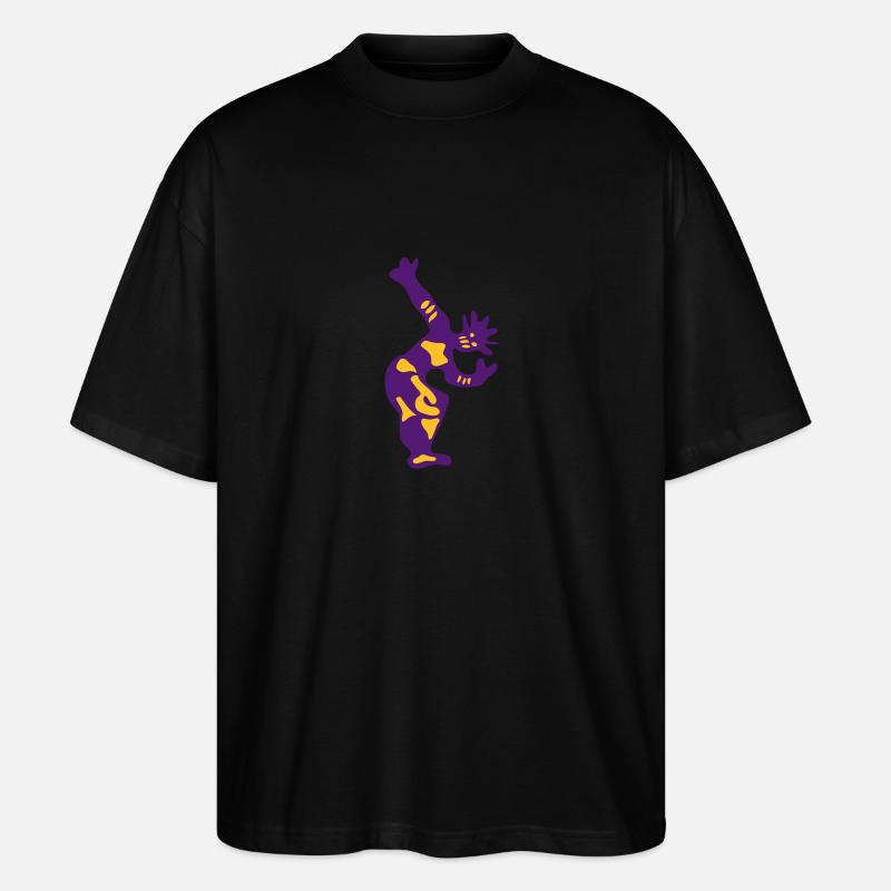 Afrikanischen Tanz Silhouette dance1 - Stanley/Stella Oversized Unisex Bio T-Shirt Blaster 2.0 - Schwarz